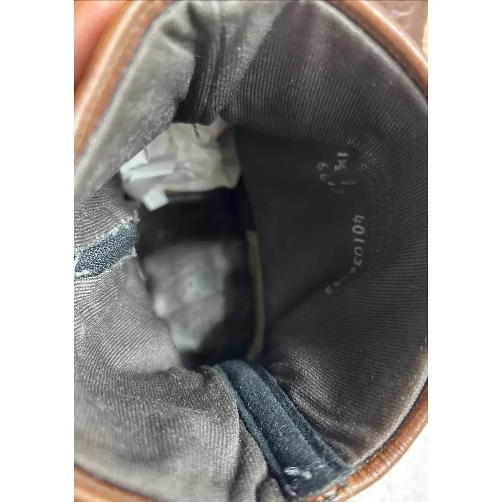 Abilene Western Wingtip Zipper Leather Boots Snip Toe Men’s Size 11.5 D 6443